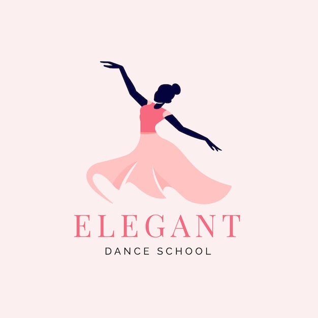 Logo De L'école De Danse Dessiné à La Main