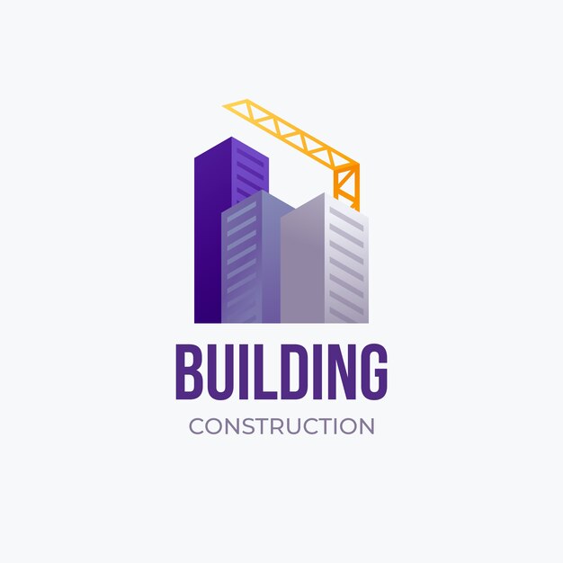 Logo de l'entreprise de construction dégradé