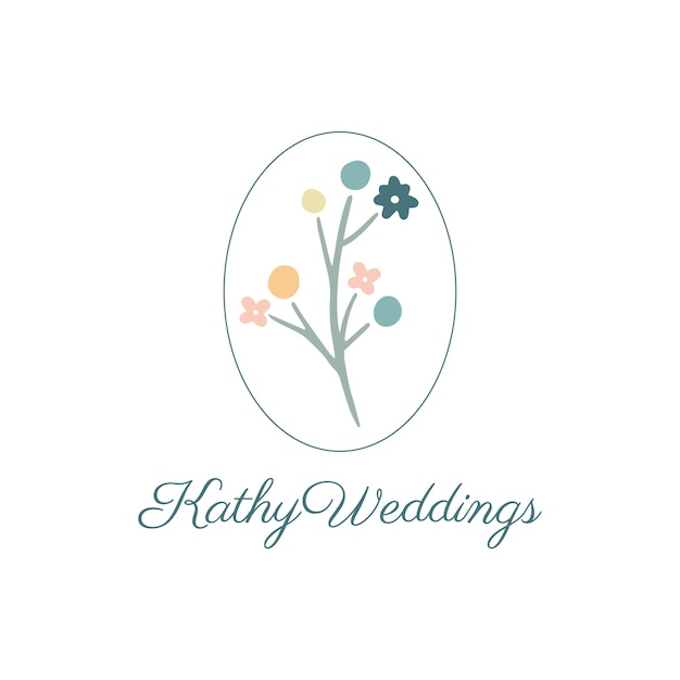 Logo D'entreprise De Mariage Floral