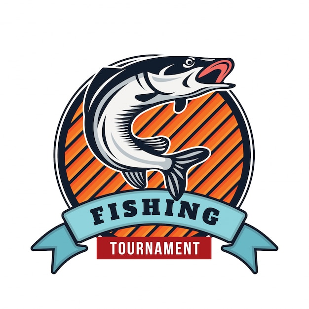 Vecteur gratuit logo d'été moderne logo de pêche illustration