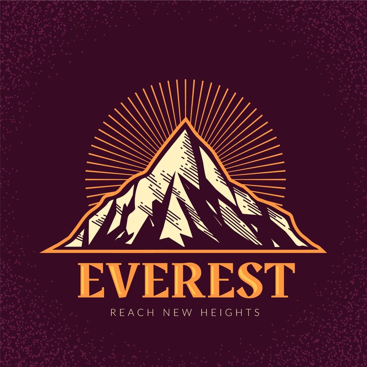 Vecteur gratuit logo everest dessiné à la main