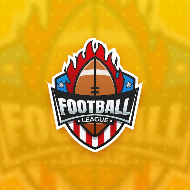 Vecteur gratuit logo de football américain dégradé