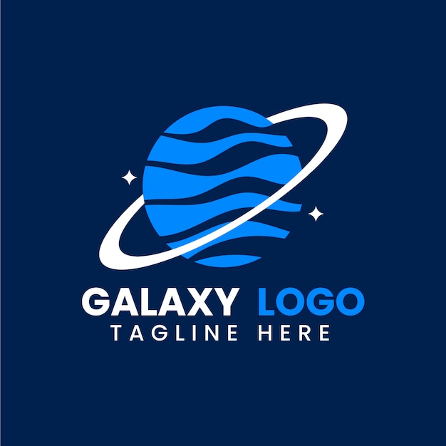 Vecteur gratuit logo de galaxie dessiné à la main