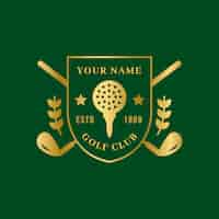 Vecteur gratuit logo de golf dégradé