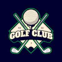 Vecteur gratuit logo de golf design plat dessiné à la main