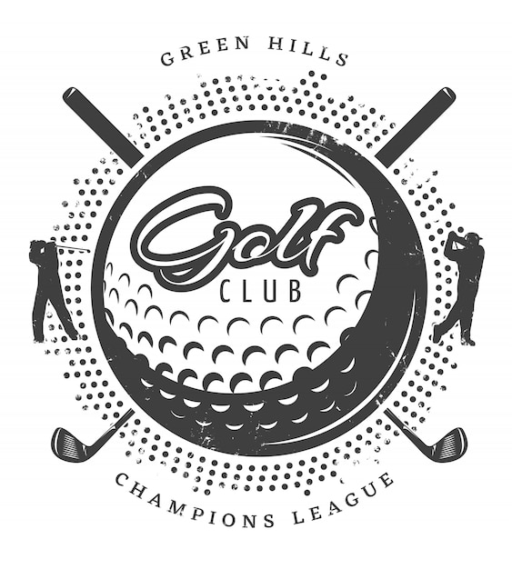 Vecteur gratuit logo de golf vintage