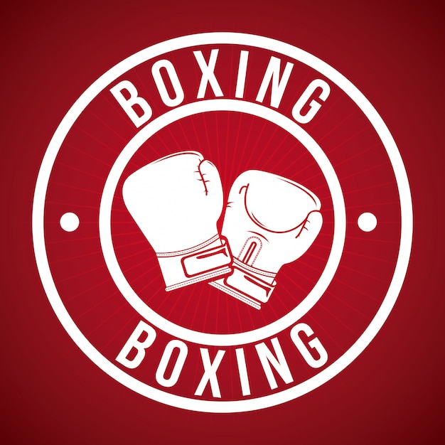 Vecteur gratuit logo graphique d'insigne de boxe