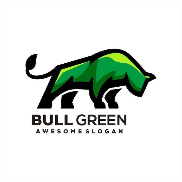 Logo D'illustration De Mascotte Bull