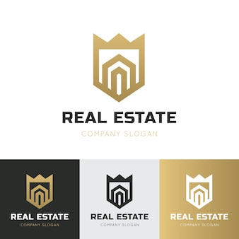 Logo de l'immobilier, logo de soins à domicile, propriété, logo de la maison, maison et bâtiment, modèle de logo vectoriel