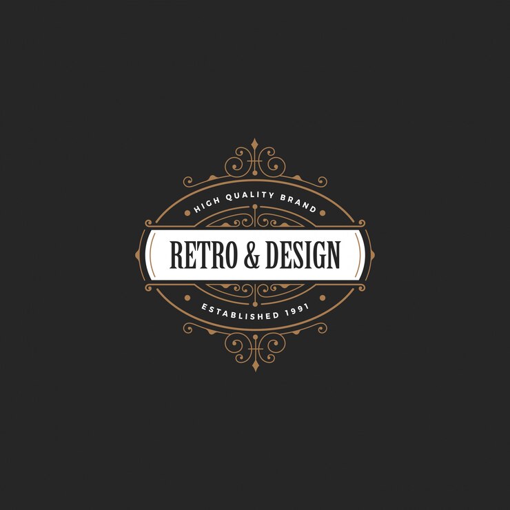 Vecteur gratuit logo insigne vintage. style rétro classique