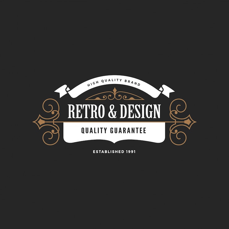 Vecteur gratuit logo insigne vintage