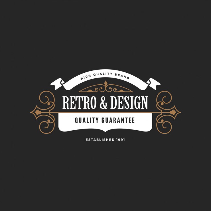 Vecteur gratuit logo insigne vintage