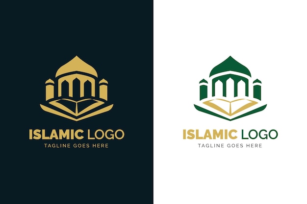 Vecteur gratuit logo islamique en deux couleurs