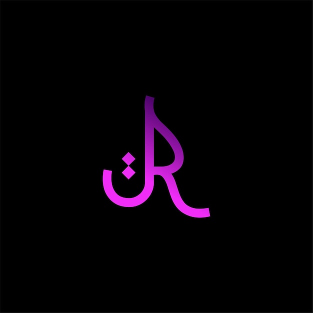 Vecteur gratuit logo jl violet et violet sur fond noir
