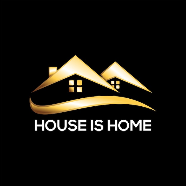 Vecteur gratuit logo de luxe maison