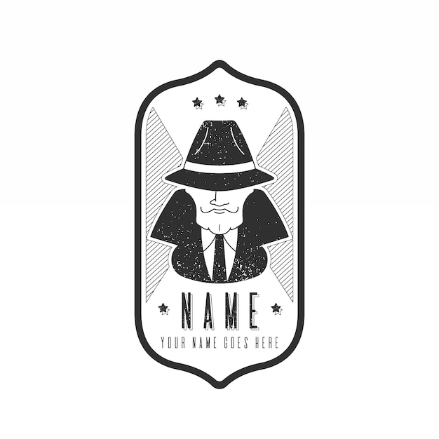 Logo de la mafia rétro