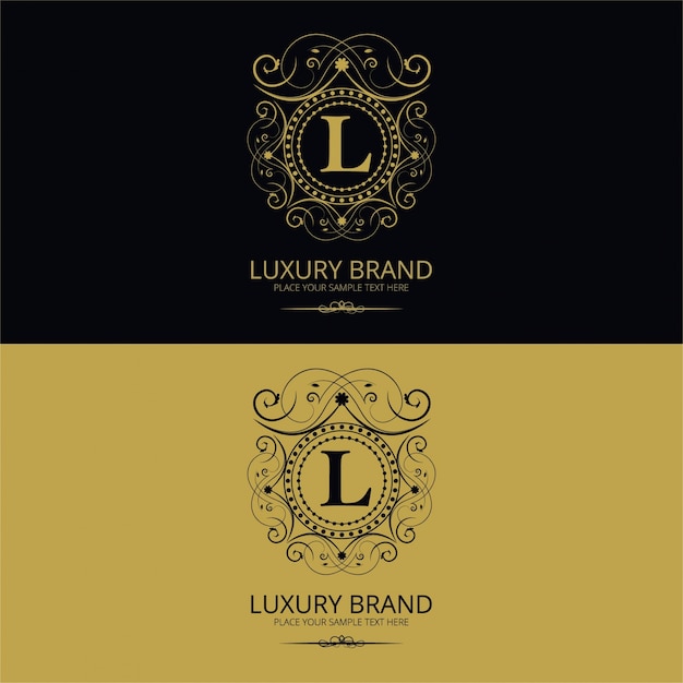 Vecteur gratuit logo de marque de luxe