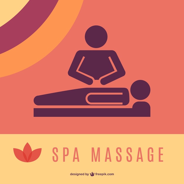 Vecteur gratuit logo de massage graphiques