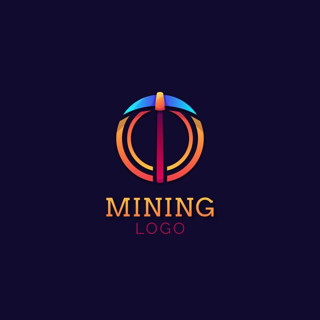 Logo minier dégradé de l'industrie