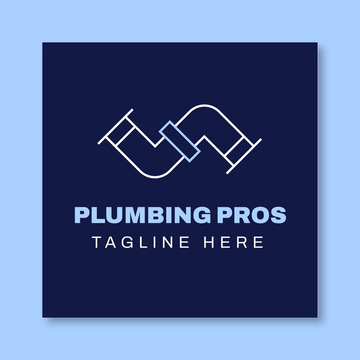 Vecteur gratuit logo minimaliste des professionnels de la plomberie