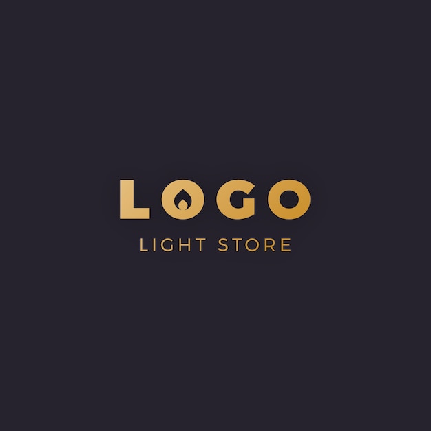 Logo de mobilier minimaliste doré