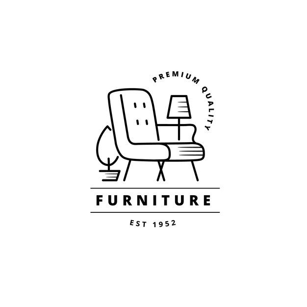 Logo de mobilier minimaliste