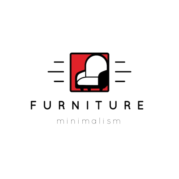 Vecteur gratuit logo de mobilier simpliste