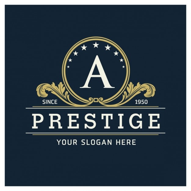 Vecteur gratuit un logo modèle prestige