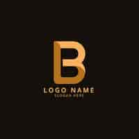 Vecteur gratuit logo monogramme lb design plat