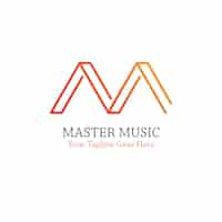 Vecteur gratuit logo musique maître