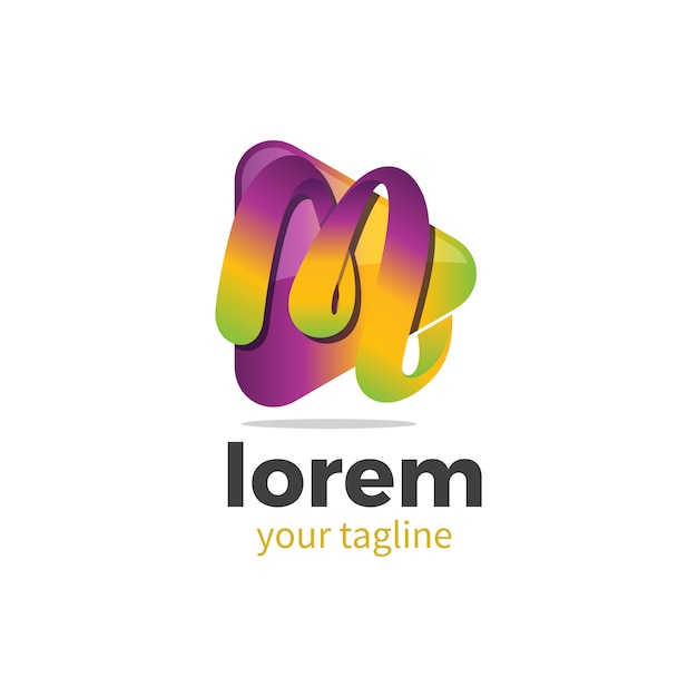 Vecteur gratuit logo de musique moderne