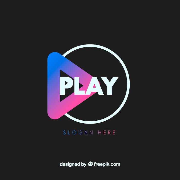 Vecteur gratuit logo de musique avec style dégradé