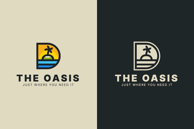 Logo oasis dessiné à la main
