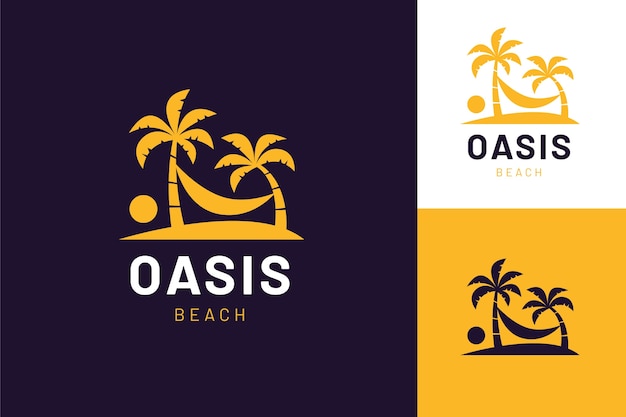 Vecteur gratuit logo oasis plat
