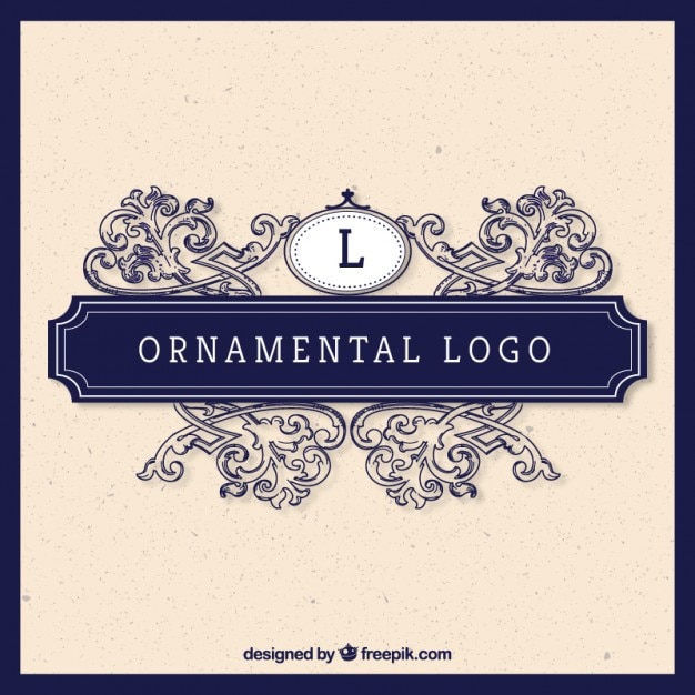 Vecteur gratuit logo ornemental dans le style vintage
