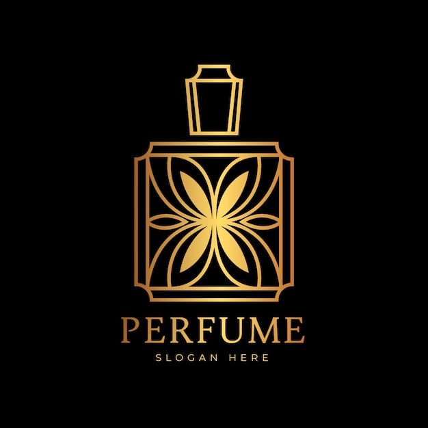 Logo De Parfum Design Luxe Et Doré