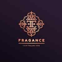 Vecteur gratuit logo de parfum floral de luxe