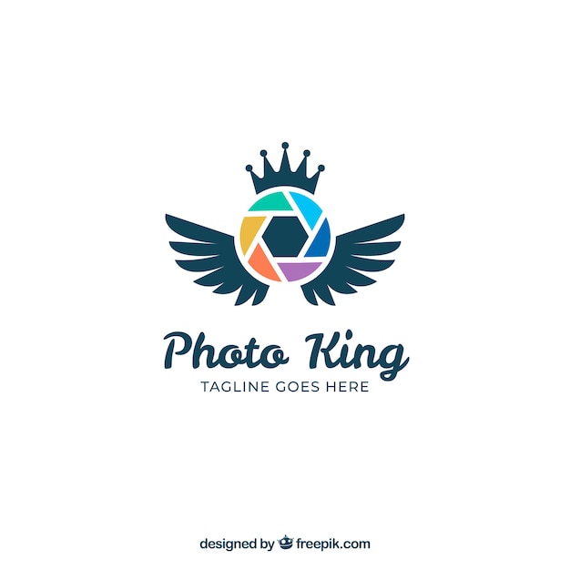 Logo De Photographie De Diaphragme Dans Le Style Plat