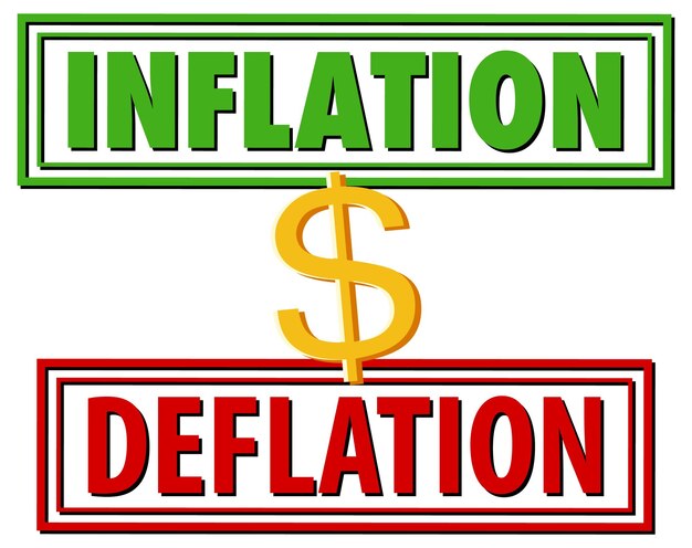 Logo de police inflation vs déflation