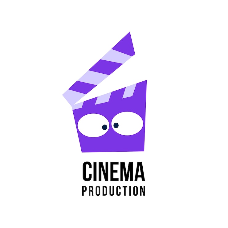 Vecteur gratuit logo de production de cinéma créatif