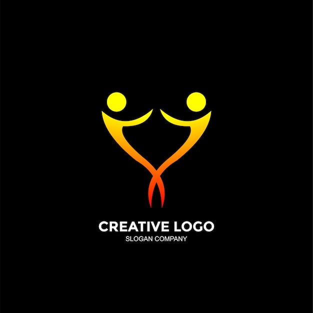 Vecteur gratuit un logo qui dit logo créatif.