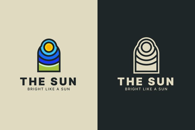Logo soleil dessiné à la main