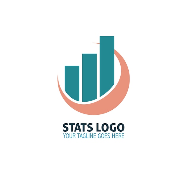 Vecteur gratuit logo de la statistique