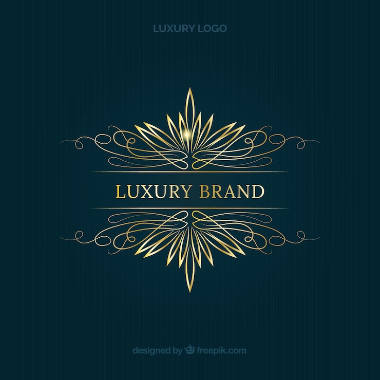 Vecteur gratuit logo avec style vintage et luxe