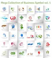 Vecteur gratuit logo template design bundle mega collection symbole d'entreprise