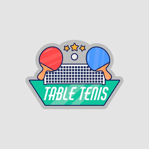 Vecteur gratuit logo de tennis de table détaillé