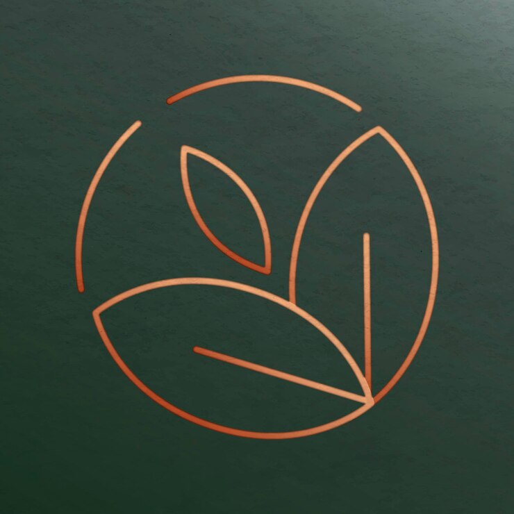 Vecteur gratuit logo vectoriel tropical pour la conception de beauté bien-être dans un style luxueux