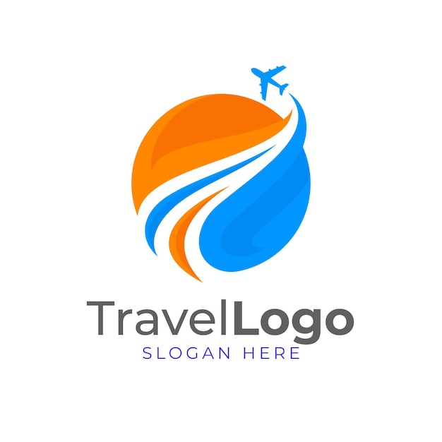 Vecteur gratuit logo de voyage détaillé