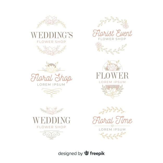 Logos De Fleuriste De Mariage