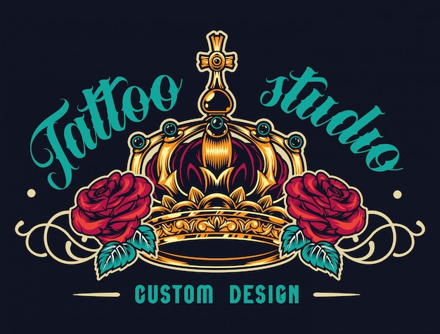 Logotype De Salon De Tatouage Coloré